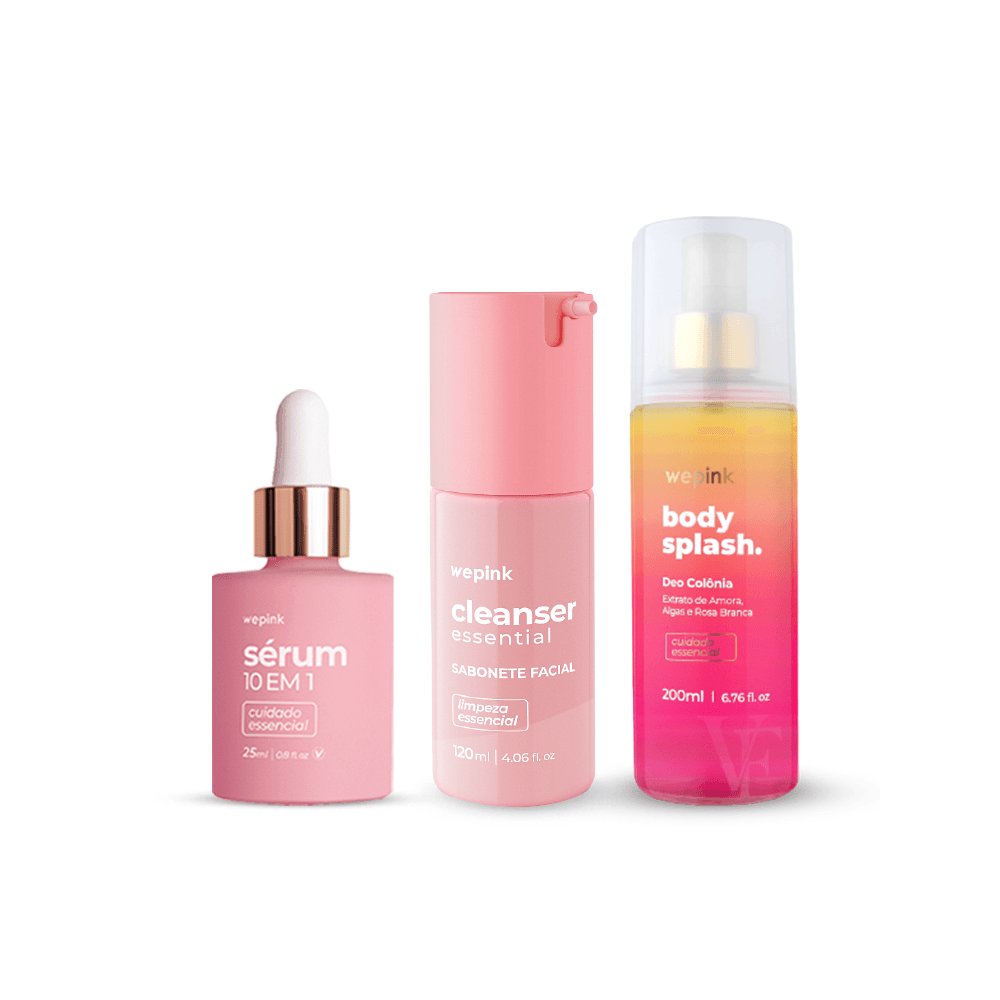Kit Cleanser + Sérum e Body Splash - We Pink