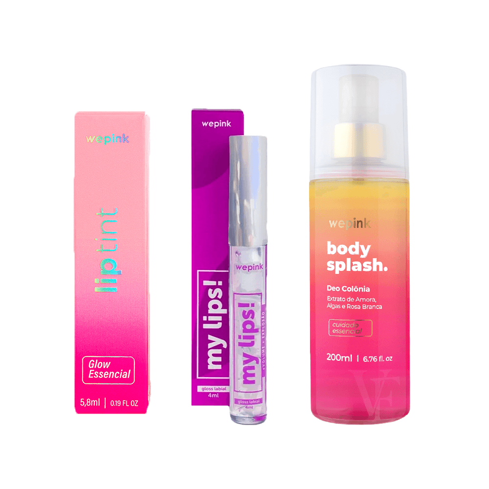 Kit Body Splash + Lip Tint + Gloss - We Pink
