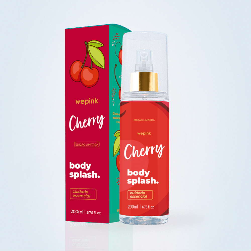 Body Splash Cherry Desodorante Colônia 200ml - Wepink