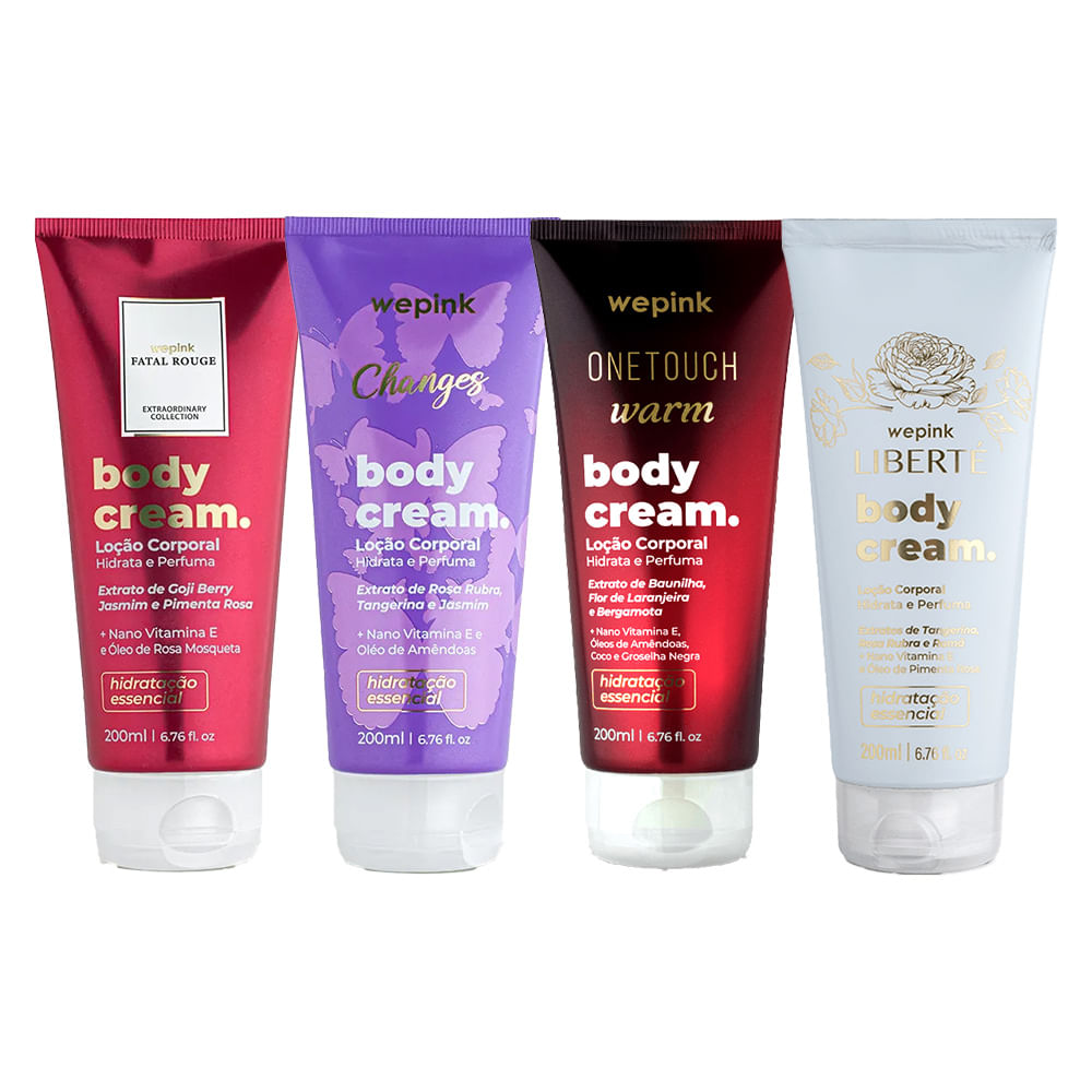 Kit Body Cream Fatal Rouge + Changes + Warm + Liberté - Wepink