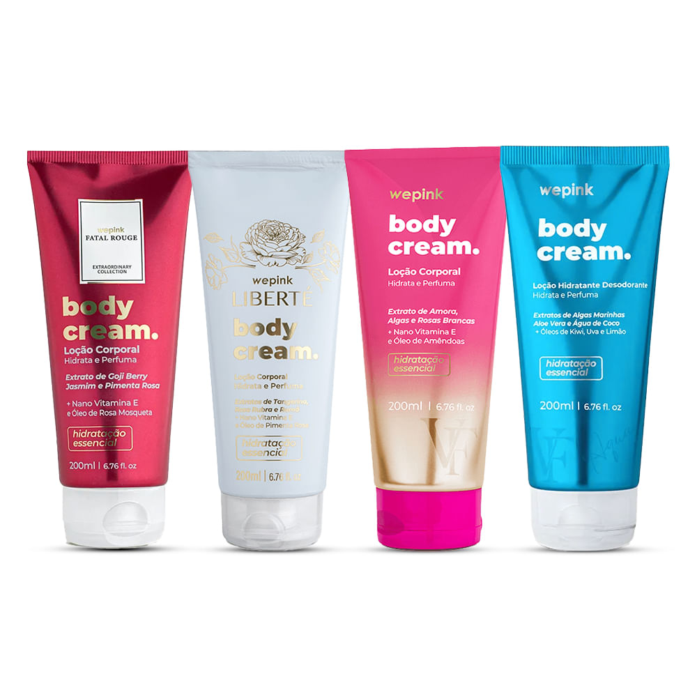 Kit Body Cream Fatal Rouge + Liberte + VF + VF Aqua - Wepink