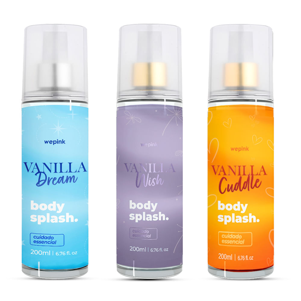Kit Body Splash Vanilla Dream + Wish + Cuddle  - Wepink