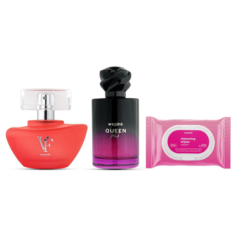 Kit VF Seduce + Queen Pink + Cleansing Wipes  - Wepink