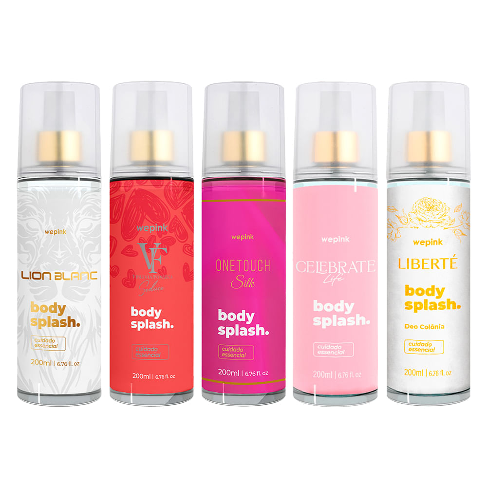 Kit Body Splash Lion Blanc + Seduce + Silk + Liberté + Celebrate Life - Wepink