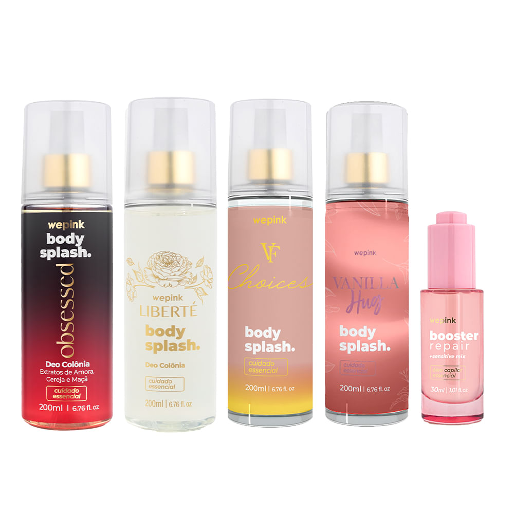 Kit Body Splash Obsessed + Liberté + VF Choices + Vanilla Hug + Booster - Wepink