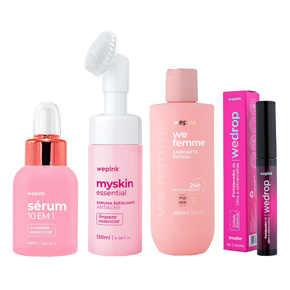 Kit Sérum 10 em 1 + Myskin + Sabonete Íntimo + Wedrop Incolor  - Wepink