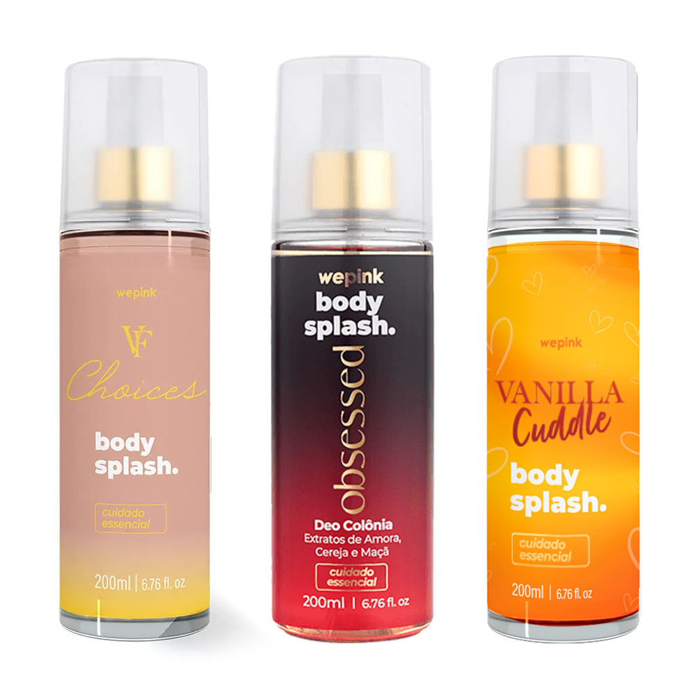 Kit Body Splashes Obsessed + Vanilla Cuddle + VF Choices - Wepink