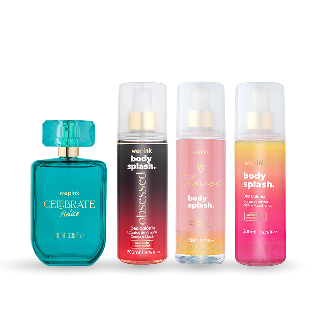 Kit Celebrate Relics + Body Splashes Obsessed + VF + VF Choices - Wepink