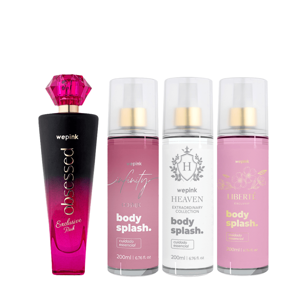 Kit Obsessed Pink + Body Splash Heaven + Liberté Exclusif + Infinity Cosmik - Wepink