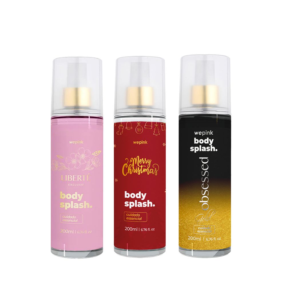 Kit Body Splashes Obsessed Gold + Merry + Exclusif  - wepink