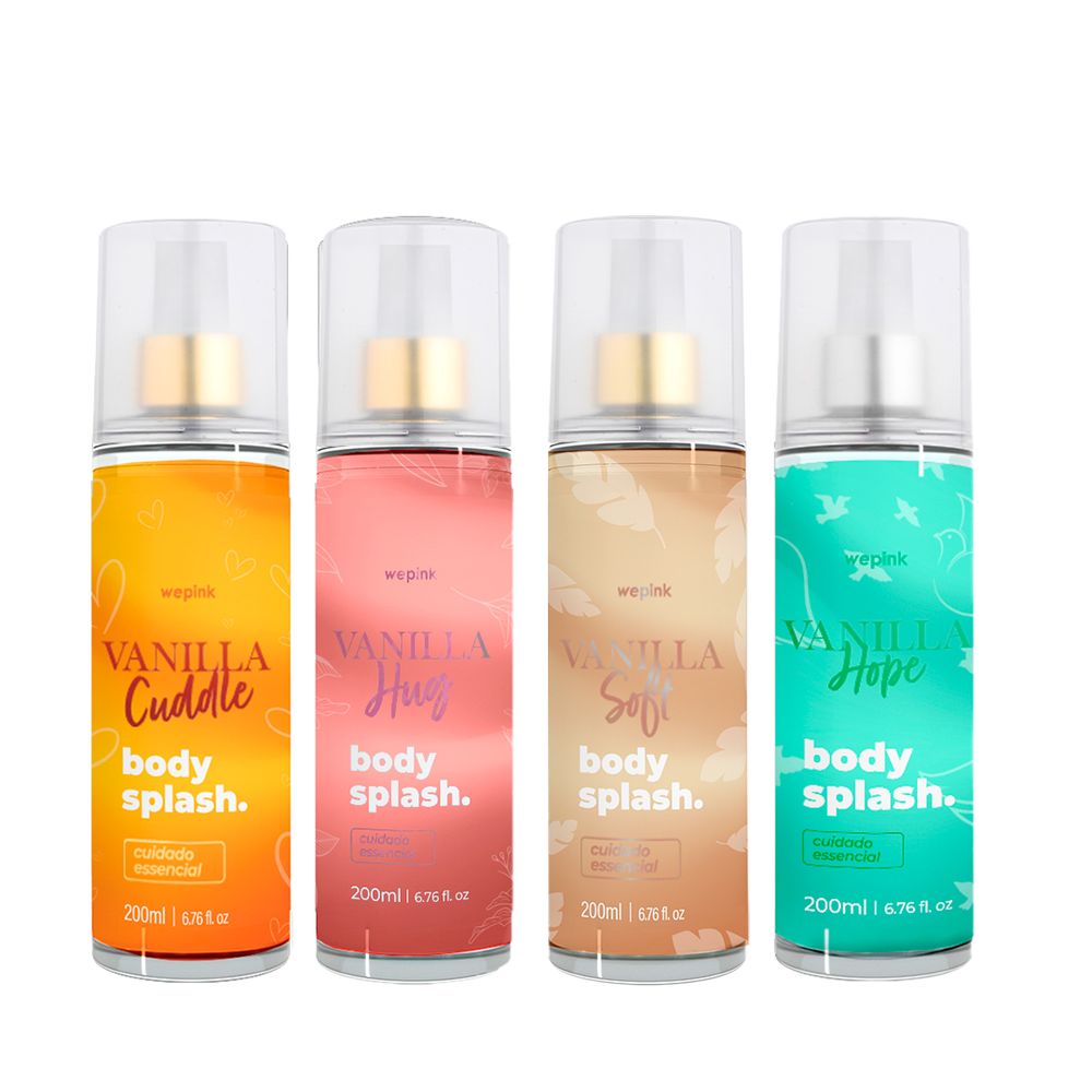 Kit Body Splashes Cuddle + Soft + Hug + Hope - Wepink