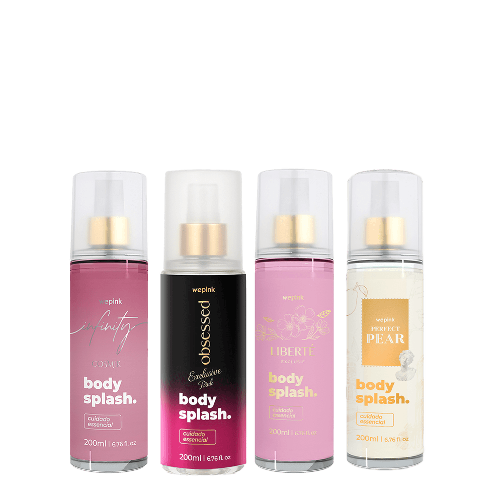 Kit Body Splashes Liberté Exclusif + Obsessed Pink + Pear + Infinity Cosmik - Wepink