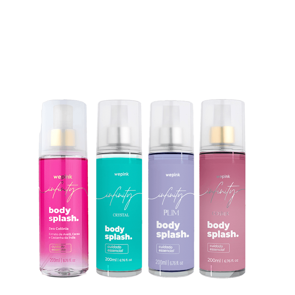 Kit 4 Body Splash Linha Infinity + Cosmik + Crystal + Plim - Wepink