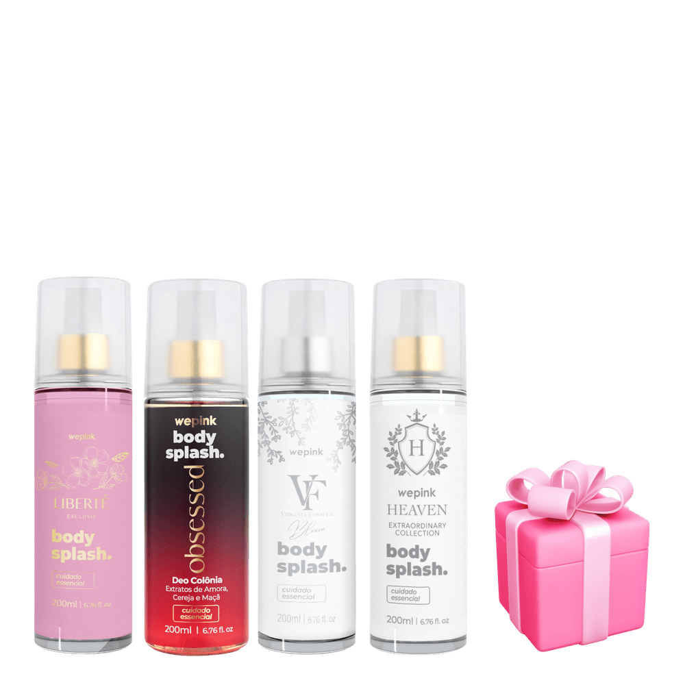 Kit Body Splash Liberté Exclusif + Heaven + Obsessed + VF Bloom + Presente Surpresa - Wepink