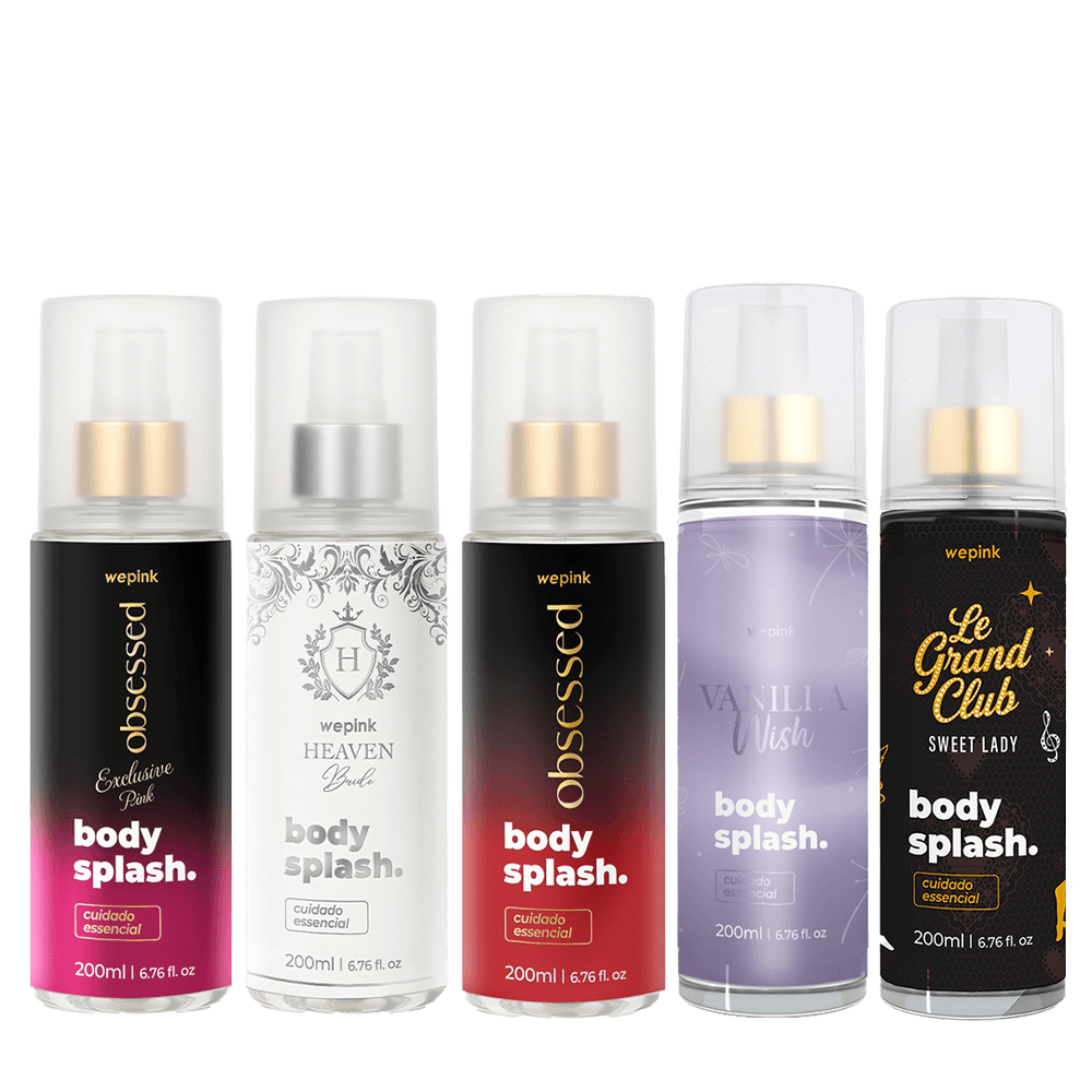 Kit Body Splash Obsessed + Obsessed Pink + Bride + Sweet Lady + Vanilla Wish - Wepink