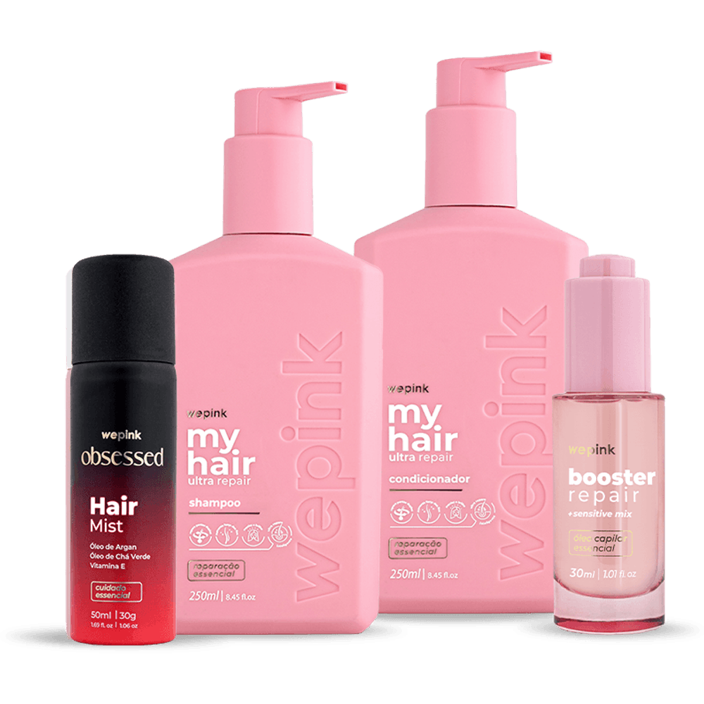 Kit Hair Mist Obsessed + Shampoo + Condicionador + Booster - Wepink