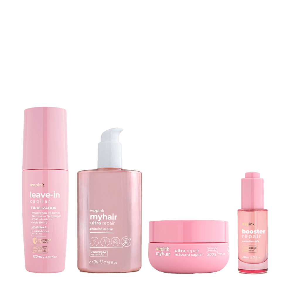 Kit Máscara Capilar + Proteína + Booster + Leave-in - Wepink