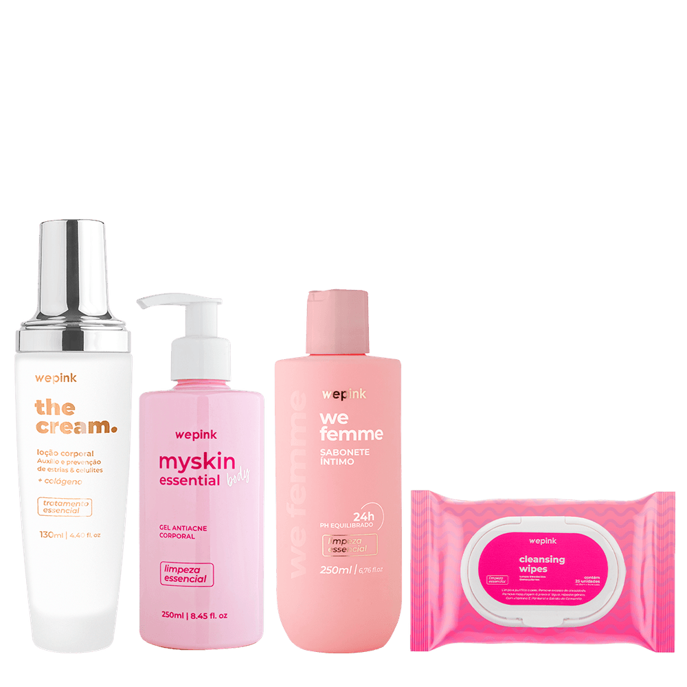 Kit Wefemme + Myskin Body + The Cream + Lenço - Wepink