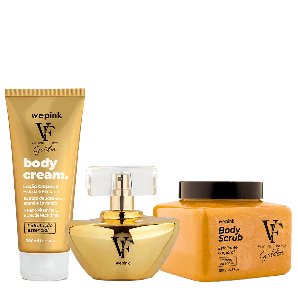Kit Linha VF Golden + Body Scrub + Body Cream - Wepink