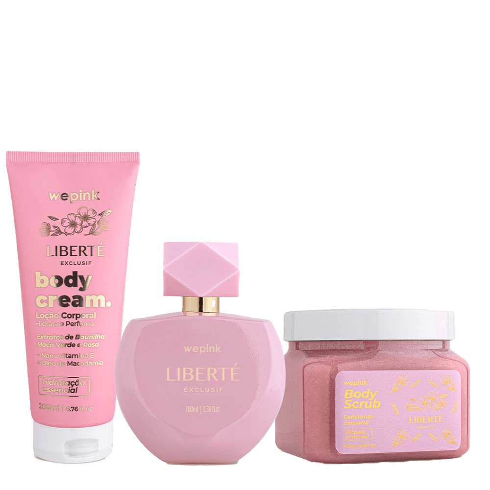 Kit Linha Liberté Exclusif + Body Scrub + Body Cream - Wepink