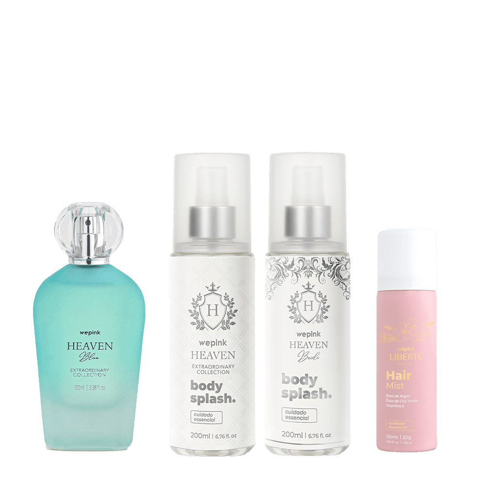 Kit Heaven Blue + Body Splash Heaven + Heaven Bride + Hair Mist Liberté Exclusif - Wepink