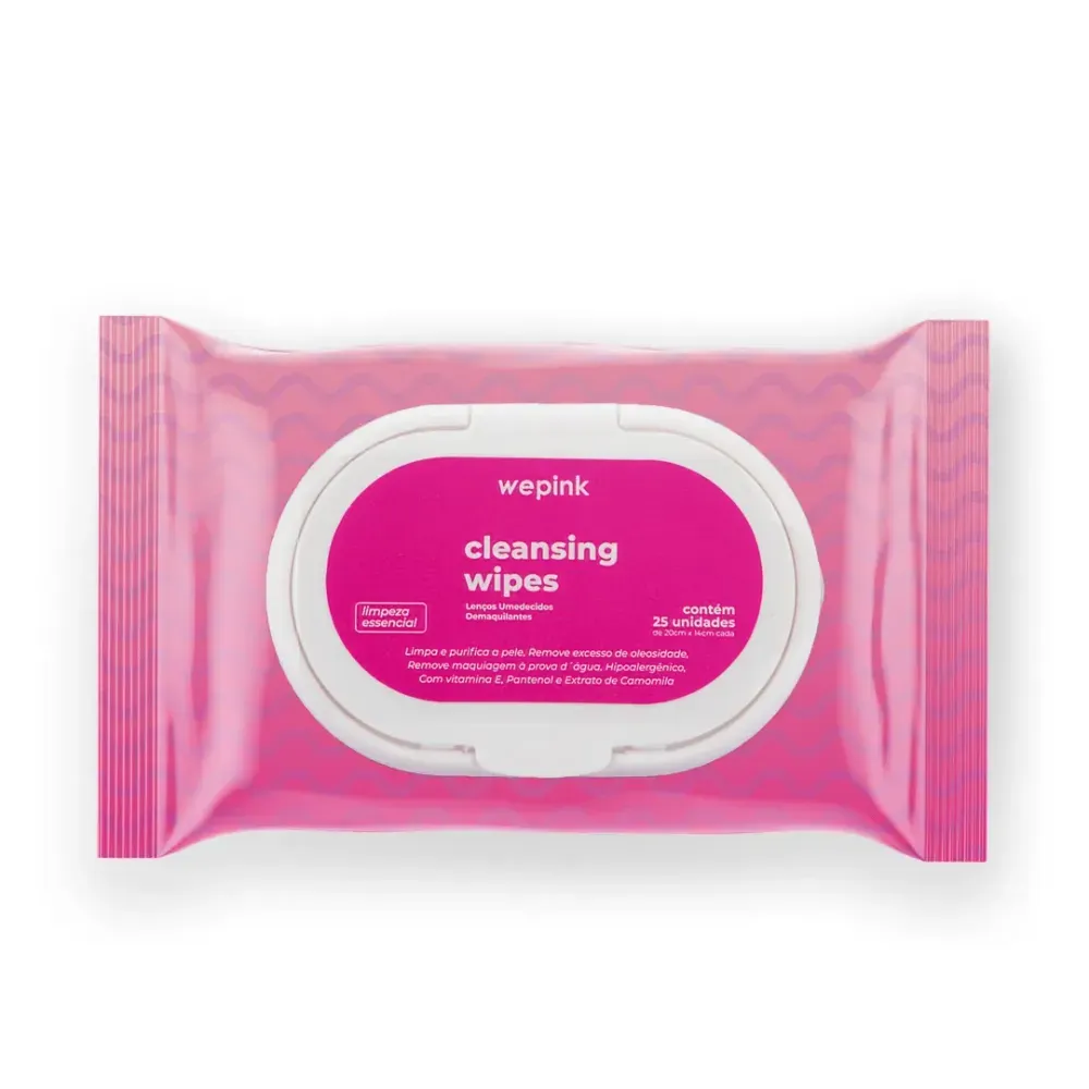 Cleansing Wipes Lenço Umedecido Demaquilante 25 un. - Wepink