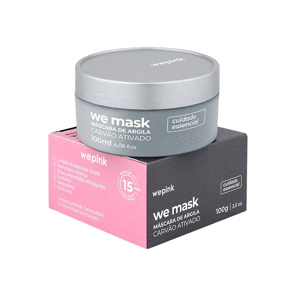 We Mask - Máscara de Argila Carvão Ativado 100g - Wepink