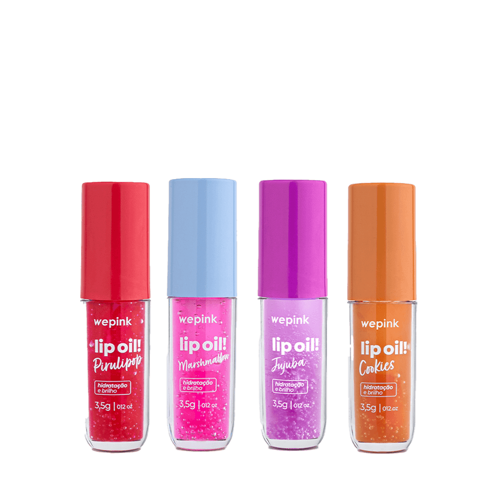 Kit Lip Oil Jujuba + Marshmallow + Cookies + Pirulipop - Wepink