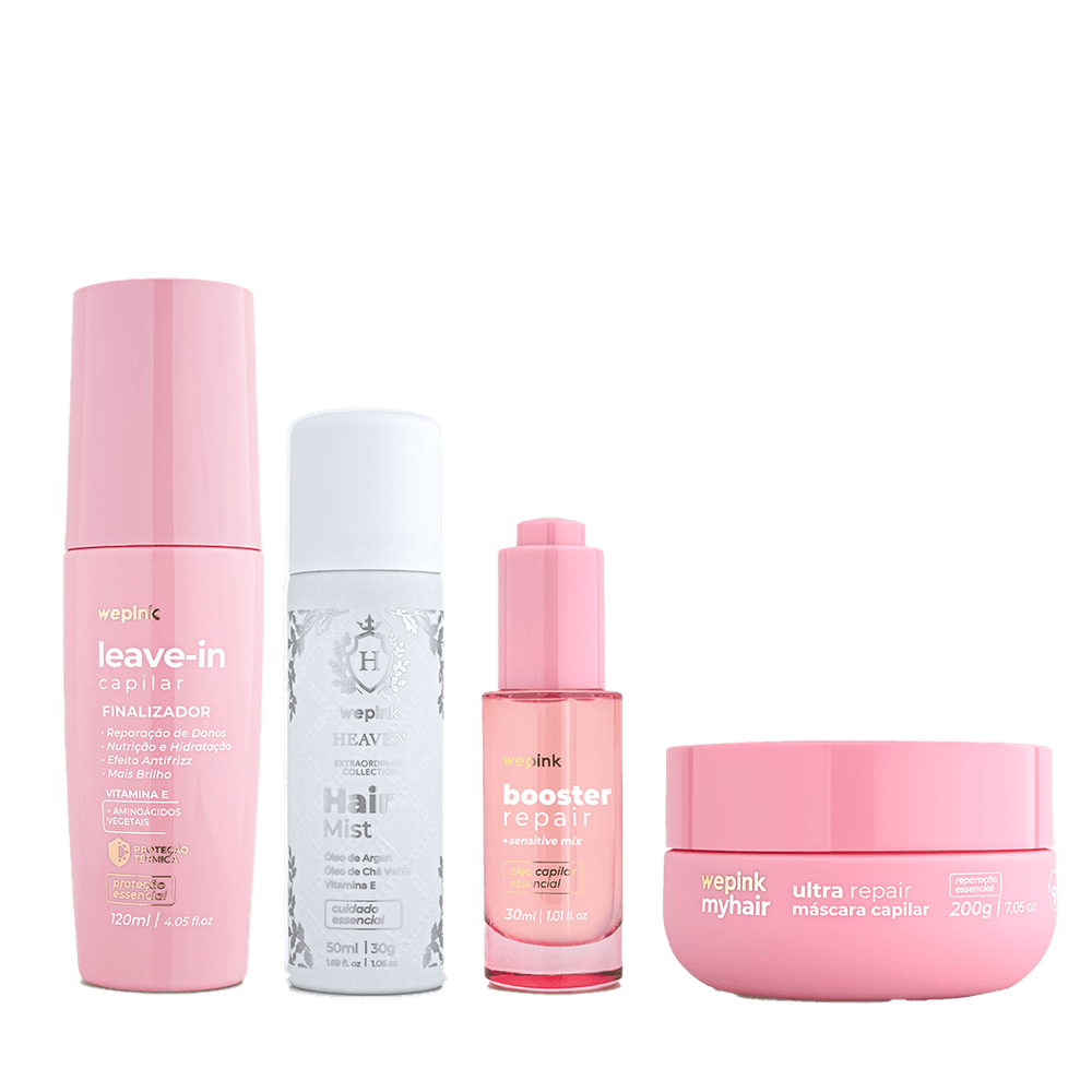 Kit Máscara + Leave-in + Booster + Hair Mist Heaven - Wepink