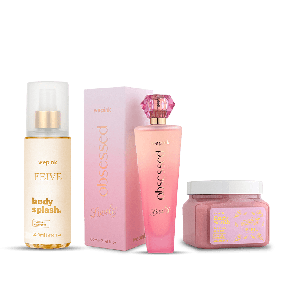 Kit Obsessed Lovely + Body Scrub Liberté Exclusif + Body Splash Feive   - Wepink