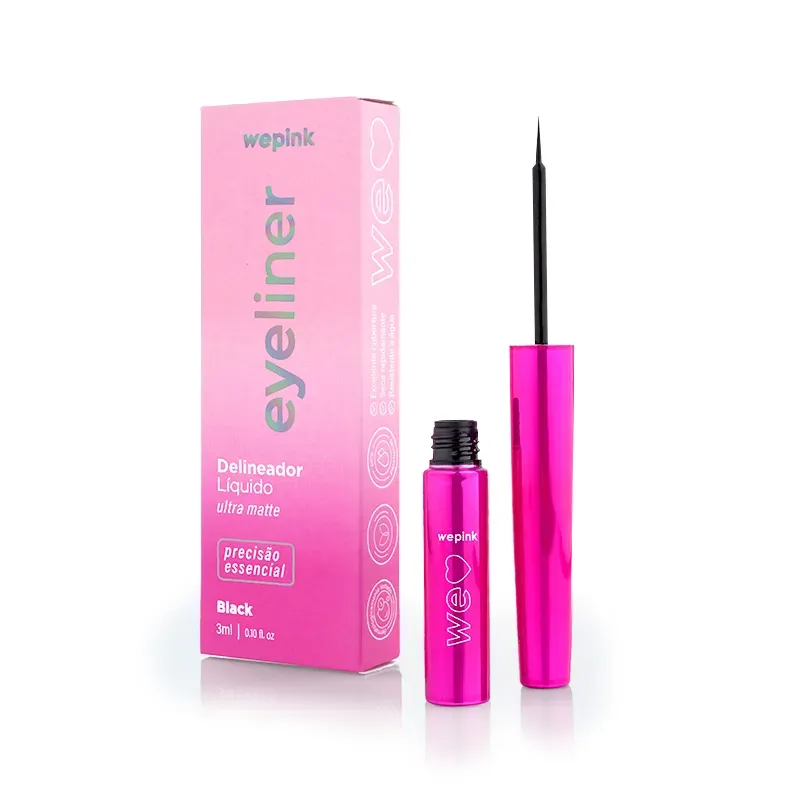 Eyeliner Delineador Líquido Black 3ml - Wepink