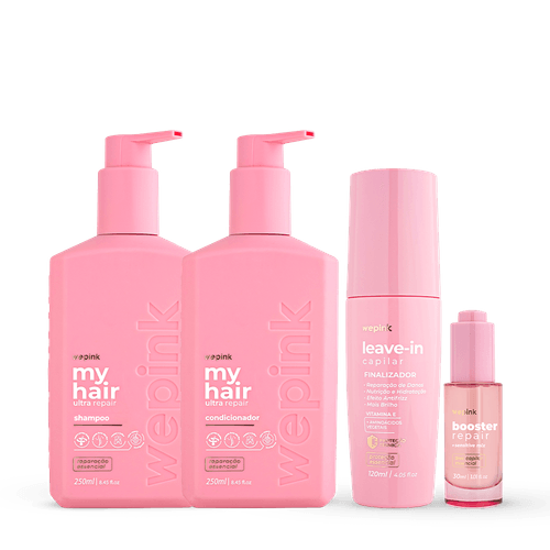 Kit Shampoo + Condicionador + Leave-in + Booster - Wepink