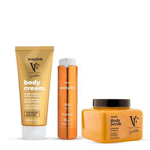 Kit Welumi + Body Scrub + Body Cream VF Golden - Wepink