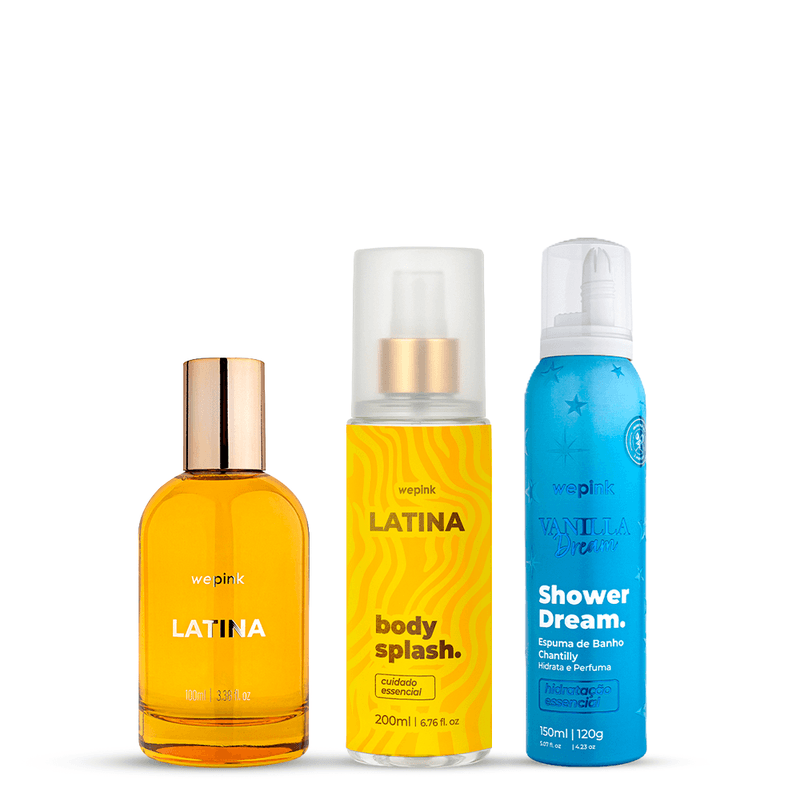 Kit Latina + Body Splash Latina + Espuma de Banho Vanilla Dream - Wepink